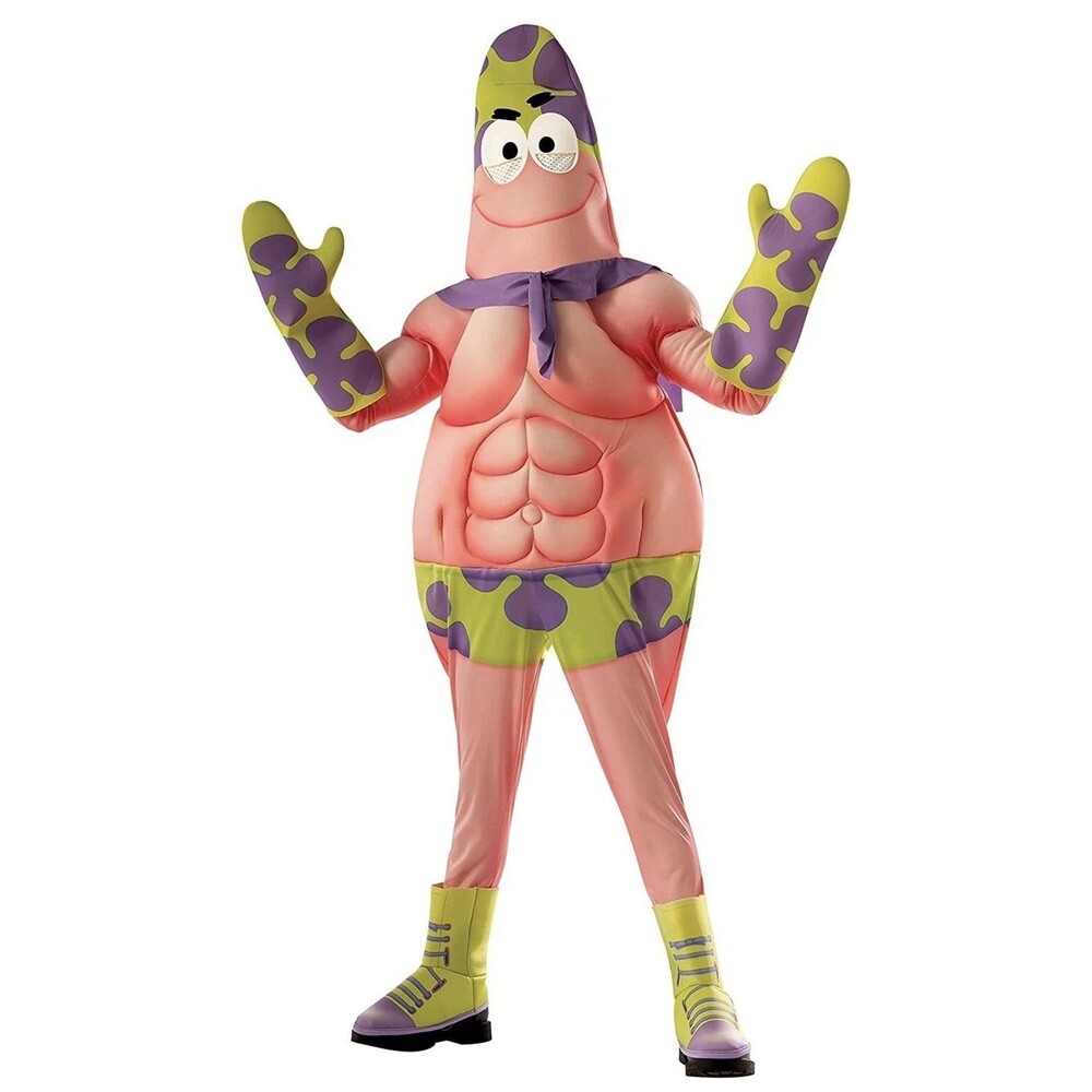Patrick From Sponge Bob Muscle Chest Child Costume Halloween Boys Size Small 4/6